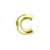 Yellow Gold Plating With Sterling Silver Handmade “C” initial Shape Letters Carabiner Lock Jewelry